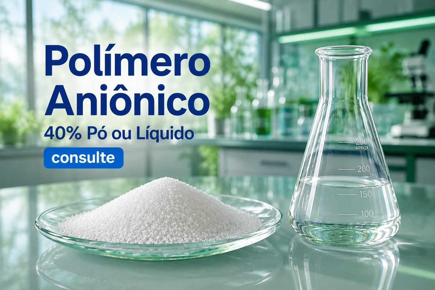 Polímero aniônico 40% em pó ou líquido para floculação em ETE — JCR Química